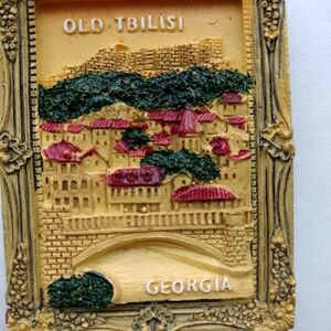 Old Tbilisi fridge magnet, Georgia ceramic magnet, souvenir gift